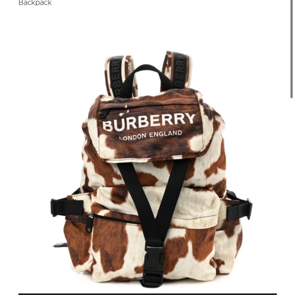Burberry cowprint backpack